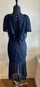 CHANEL Size 38 Navy Lace Skirt Set