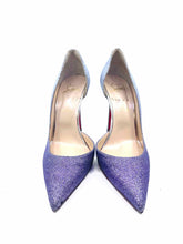 Load image into Gallery viewer, CHRISTIAN LOUBOUTIN Size 10 Purple, Silver Glitter Iriza Half-D&#39;Orsay Pumps
