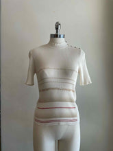 Load image into Gallery viewer, CHANEL Size 6 Off White Blouse

