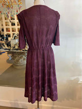 Load image into Gallery viewer, MISSONI Size 6 Wine Knit Shimmery Dress
