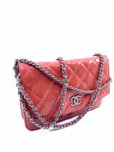 Load image into Gallery viewer, CHANEL Coral Patent Leather Quilted Handbag
