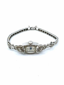 HAMILTON Vintage Diamond White Gold 14K Watch