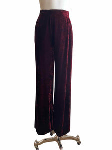 ETRO Wine Velvet Solid Pants | 2
