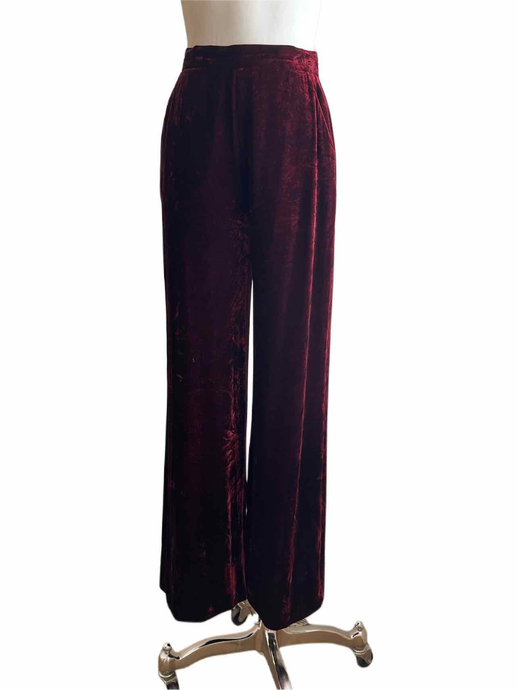 ETRO Wine Velvet Solid Pants | 2