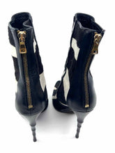 Load image into Gallery viewer, BALMAIN Black &amp; White Animal Print Ankle Boot | 7.5
