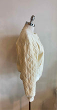 Load image into Gallery viewer, SONIA RYKIEL Size 2 Cream Velour Quilted Jacket
