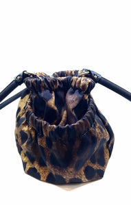 SALVATORE FERRAGAMO Black & beige Nylon Handbag