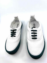 Load image into Gallery viewer, CELINE White and Green Skate Canvas Sneaker | 9

