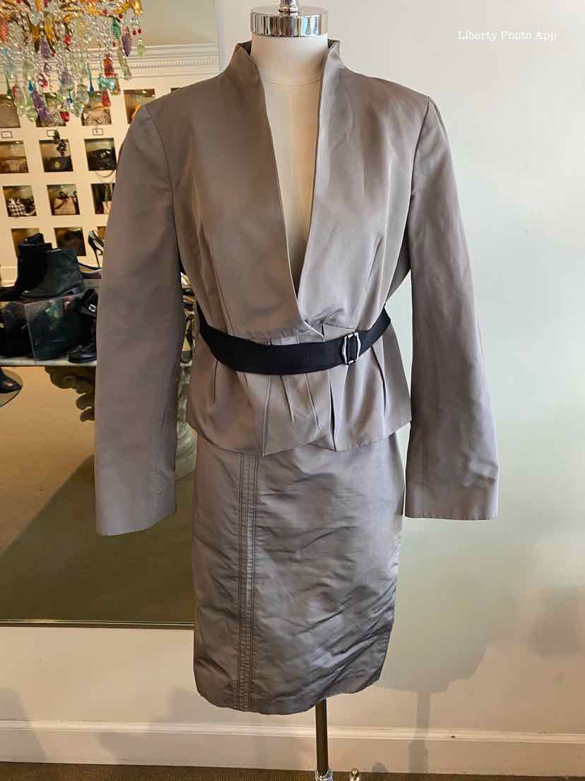 VALENTINO Taupe Skirt Suit | 10 - Labels Luxury