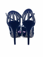 Load image into Gallery viewer, CESARE PACIOTTI Size 7 Black Suede Studs Sandals
