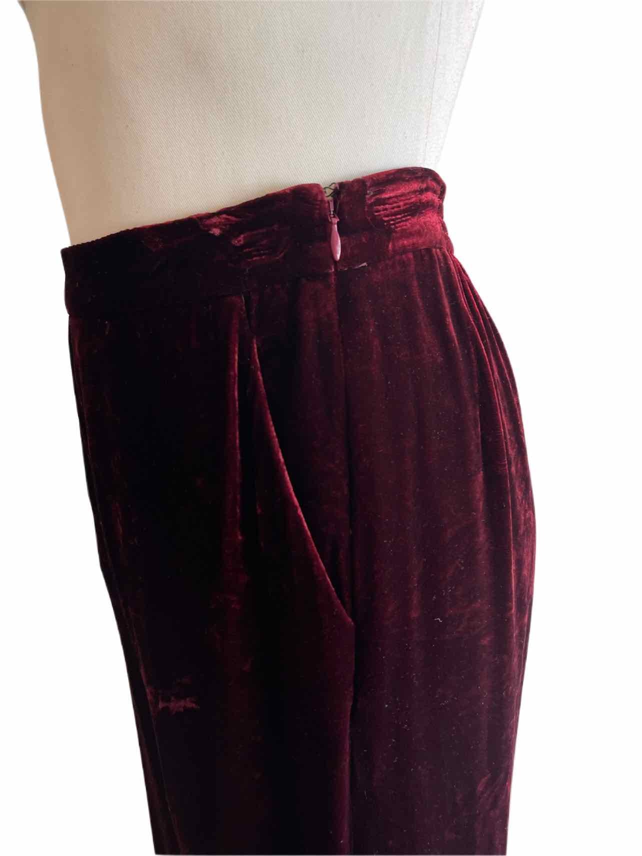 ETRO high-waisted velvet trousers - Red