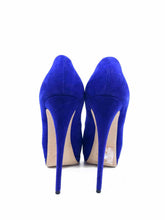 Load image into Gallery viewer, GIUSEPPE ZANOTTI Size 9 Violet Suede Solid Pumps
