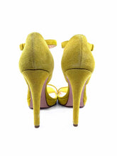 Load image into Gallery viewer, VIKTOR &amp; ROLF Size 9.5 Yellow Suede Sandals
