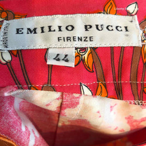 EMILIO PUCCI Hot Pink Floral Skirt | 10 - Labels Luxury