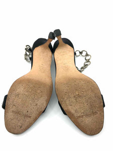 MANOLO BLAHNIK Circular Rhinestone Sandals | 8 - Labels Luxury