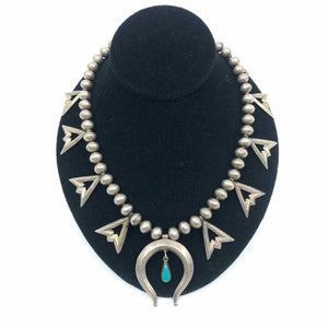 Sterling Silver Arrowhead Turquoise Necklace - Labels Luxury