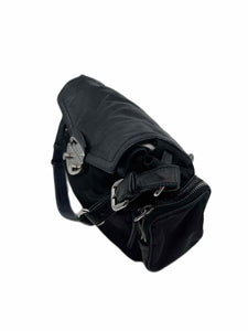 PRADA Tessuto Vitello Flap Shoulder Bag