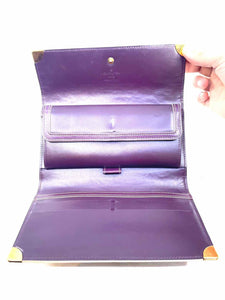 LOUIS VUITTON Purple Leather Wallet