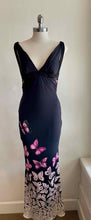 Load image into Gallery viewer, GIANNI VERSACE Size 8 Black &amp; Pink Butterflies Gown/Evening Wear
