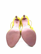 Load image into Gallery viewer, VIKTOR &amp; ROLF Size 10 Yellow Suede Sandals
