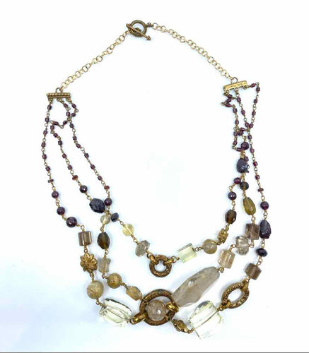STEPHEN DWECK Three Tier Quartz Necklace - Labels Luxury
