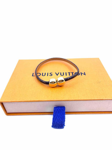 LOUIS VUITTON Historic Mini Monogram Canvas Bracelet Brown