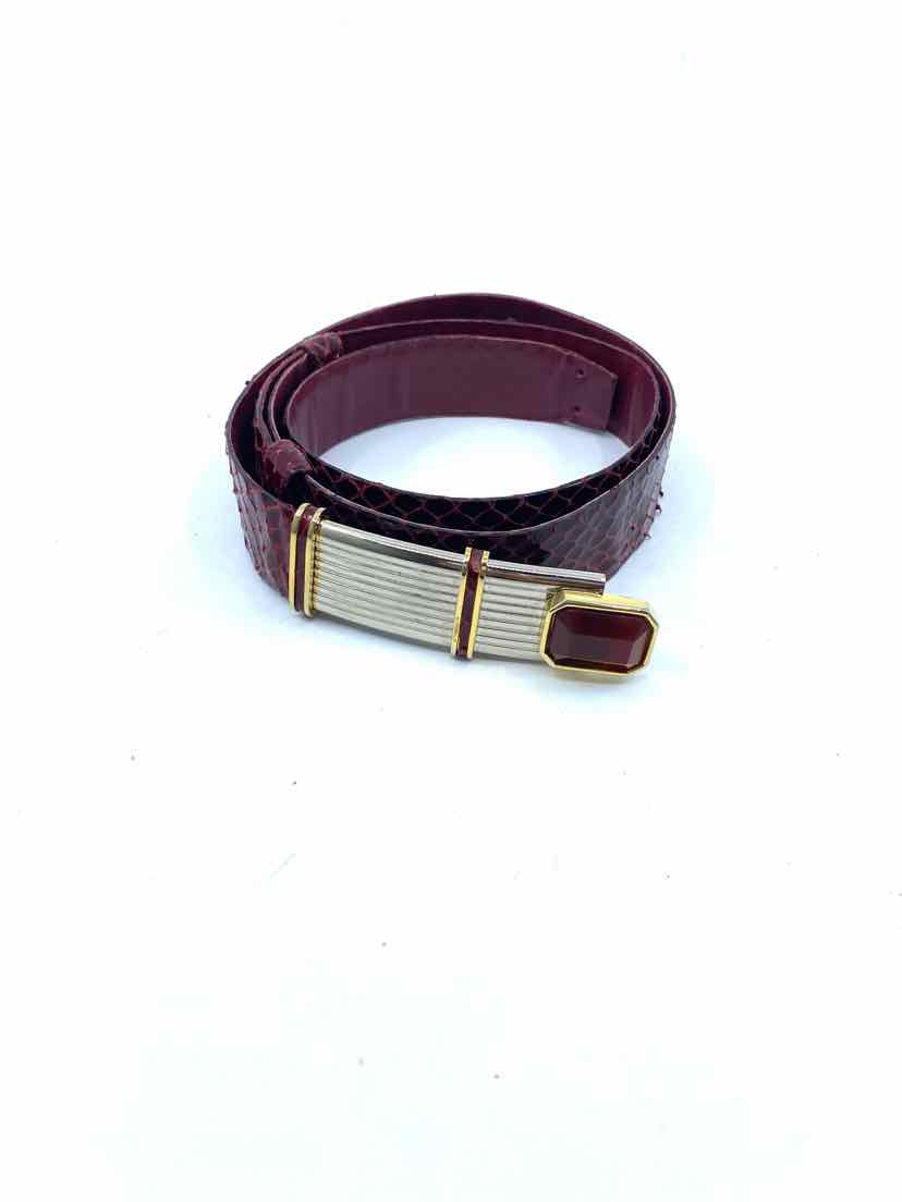 JUDITH LEIBER Burgundy Belt