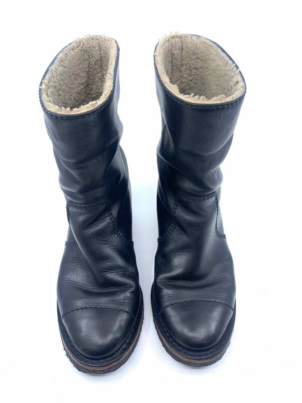 chanel shearling boots 8