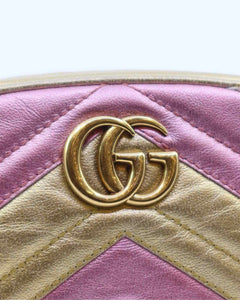 GUCCI Gold Leather Waist Bag