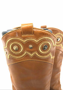 SERGIO ROSSI Embroider Tall Cowboy Boot | 10