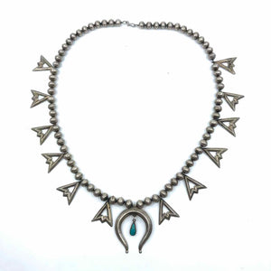 Sterling Silver Arrowhead Turquoise Necklace - Labels Luxury