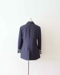 CHRISTIAN DIOR Size 12 Navy Blazer