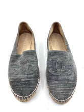 Load image into Gallery viewer, CHANEL Grey Suede Espadrille Flat | 11
