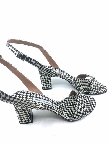 TABITHA SIMMONS Houndstooth Sandals | 8 - Labels Luxury