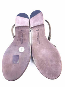 BOTTEGA VENETA Size 7.5 Olive Satin Solid Sandals