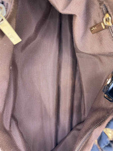 SALVATORE FERRAGAMO Black & beige Nylon Handbag