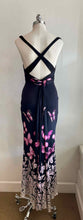 Load image into Gallery viewer, GIANNI VERSACE Size 8 Black &amp; Pink Butterflies Gown/Evening Wear
