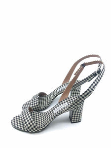 TABITHA SIMMONS Houndstooth Sandals | 8 - Labels Luxury