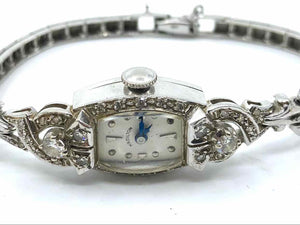 HAMILTON Vintage Diamond White Gold 14K Watch