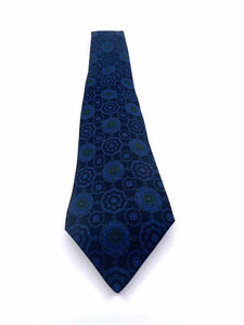 CHRISTIAN DIOR Blue Geometric Tie