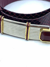 Load image into Gallery viewer, JUDITH LEIBER Burgundy Belt
