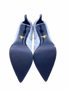 PRADA Size 10.5 Grey Suede Solid Ankle Boot