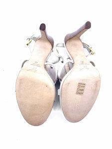 GIUSEPPE ZANOTTI Size 9.5 Ivory Leather Sandals