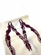 Load image into Gallery viewer, PHYLLIS MORRIS Cream, Brown Rectangle Scarf
