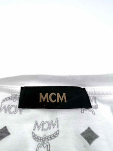 MCM Black and White 'Visetos' T-shirt | M