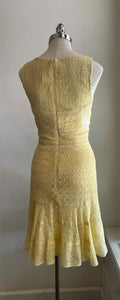 J MENDEL Size 6 Yellow Dress