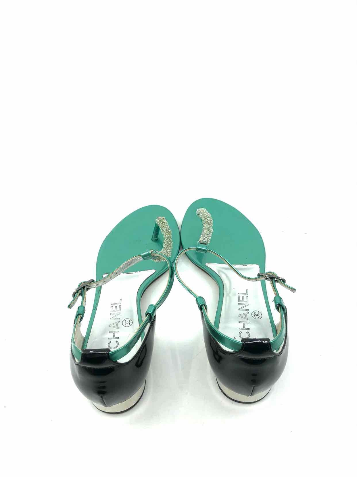 CHANEL Beaded Sandals 8