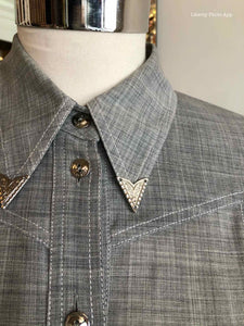 ESCADA Silver Button Up Skirt Suit | 4 - Labels Luxury