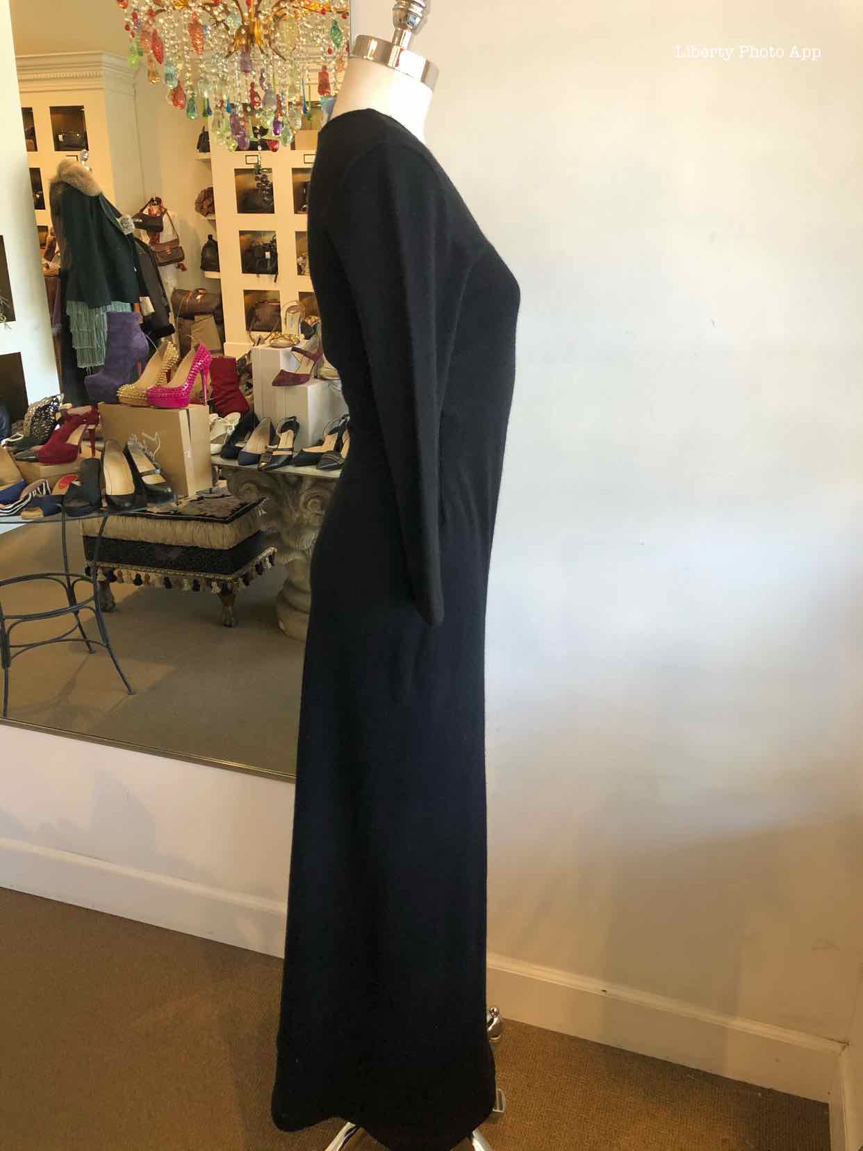RALPH LAUREN Size M Black Cashmere Solid Dress Labels Luxury RALPH LAUREN Size M Black Cashmere Solid Dress Labels Luxury