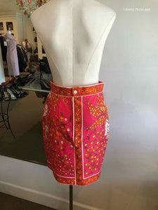 EMILIO PUCCI Hot Pink Floral Skirt | 10 - Labels Luxury